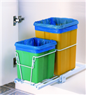 Vestavn odpadkov ko plast 6L+12L, vsuvn pro tdn odpadu.