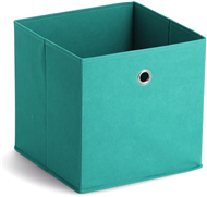 Zeller �lo�n� box, fl�sov�, Petrol zelen�, 28 x 28 x 28 cm