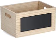 Univerzln box s popisovac tabulkou, devn