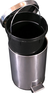 Odpadkov ko nerez 12L, pedlov, kulat