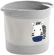 Pěkný látkový úložný box do dětského pokoje s motivem Zebra, šedý. Dětský Úložný koš Zebra, bavlna/polyester