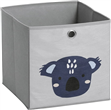 Dětská látková úložná krabice s motivem, světle šedá. Dětský Úložný box Koala, flísový, světle šedá
