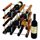 Stojan na víno na 12 lahví dřevo hliník