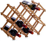 Dřevěný regál na víno pro 10 lahví, bambus