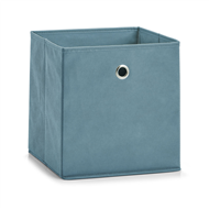 Zeller Úložný box, flísový, kouřově modrý, 28 x 28 x 28 cm